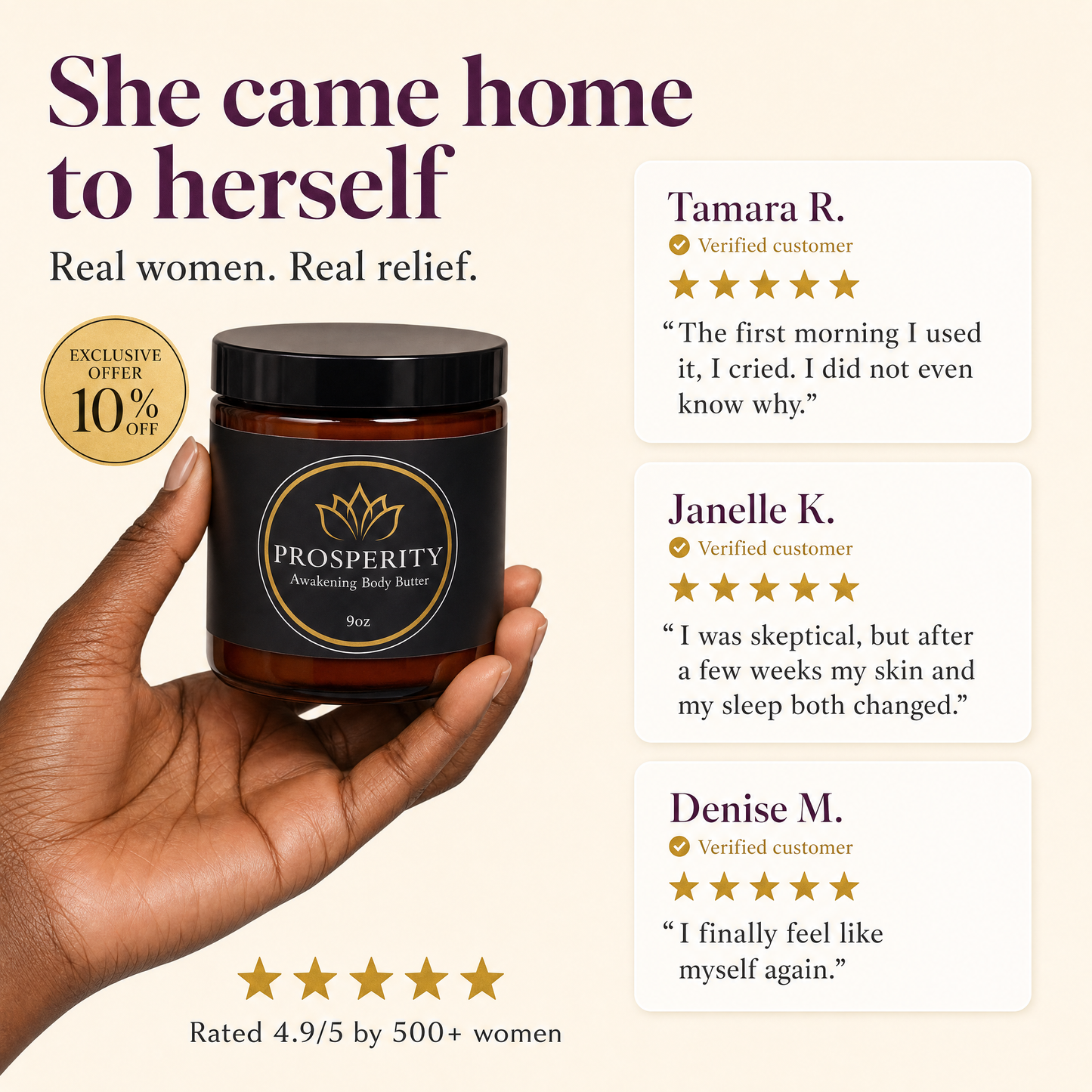 She came home to herself — verified reviews