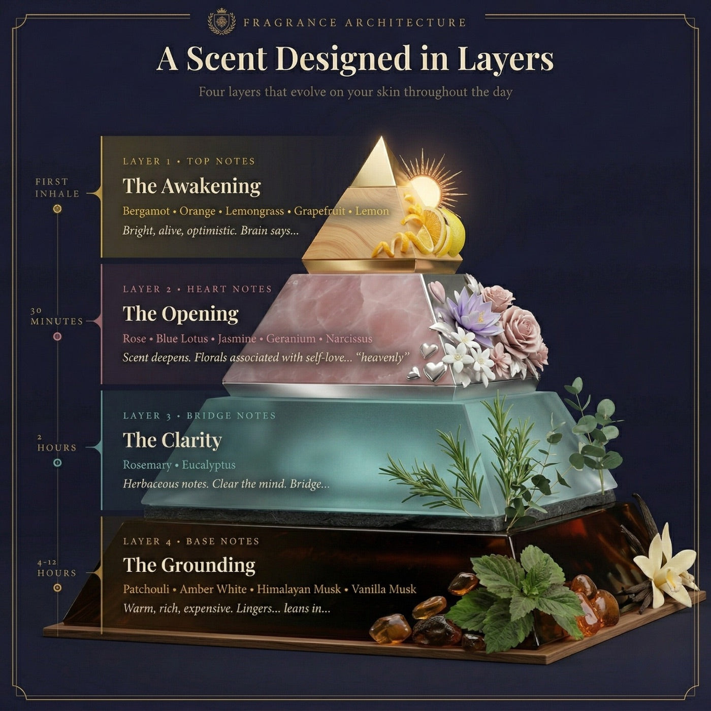 The four-layer scent journey